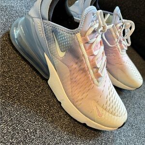 Nike Women's Sneakers - Light Blue and Pink